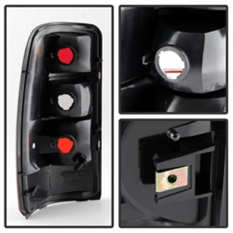 SPYDER 9028809 Xtune GMC Yukon 00-06 OEM Style Tail Lights w/ Black Rim Red Smoked ALT-JH-CSUB00-OE-RSM