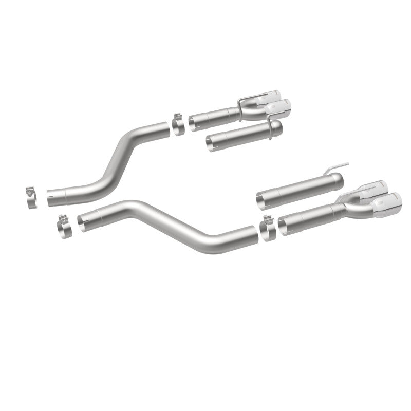 Magnaflow 19206 MagnaFlow Axle-Back, SS, 3in, Quad Split Rear 3.5 Tips 2015 Dodge Challenger incl SRT Hellcat