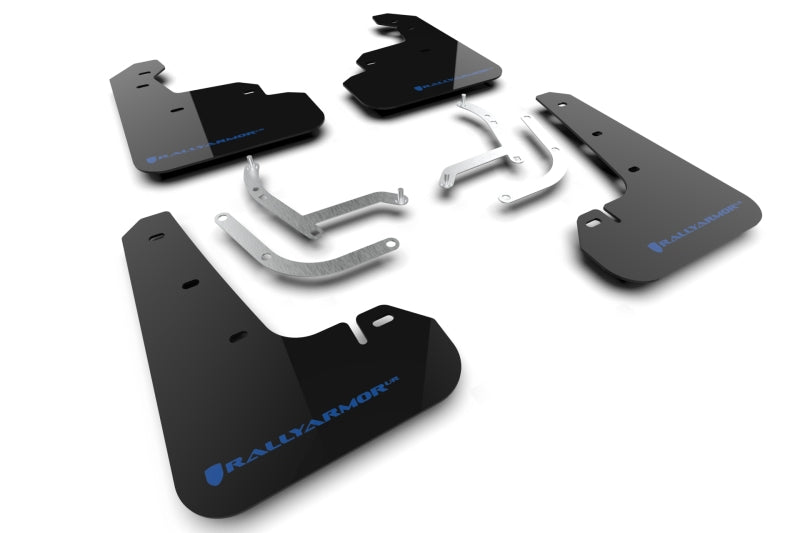 Rally Armor MF105-UR-BLK-NB 2024 Subaru Impreza Black UR Mud Flap w/ Light Blue Logo