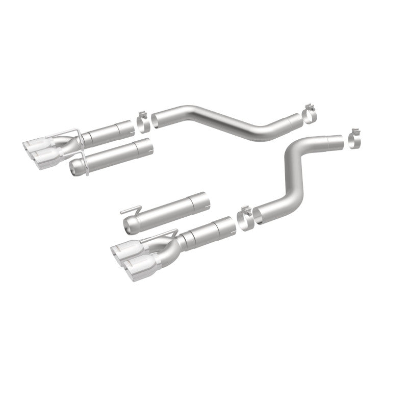 Magnaflow 19206 MagnaFlow Axle-Back, SS, 3in, Quad Split Rear 3.5 Tips 2015 Dodge Challenger incl SRT Hellcat