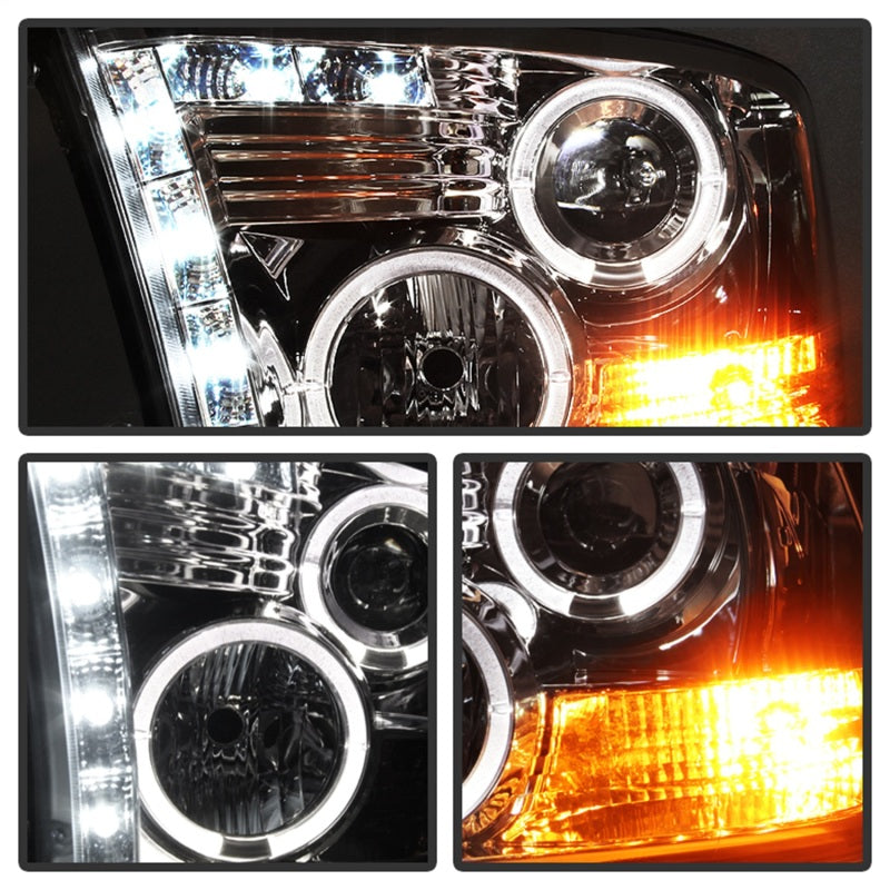 SPYDER 5010049 Spyder Dodge RAM 1500 09-14 10-14 Projector Headlights Halogen- LED Halo LED - Chrm PRO-YD-DR09-HL-C