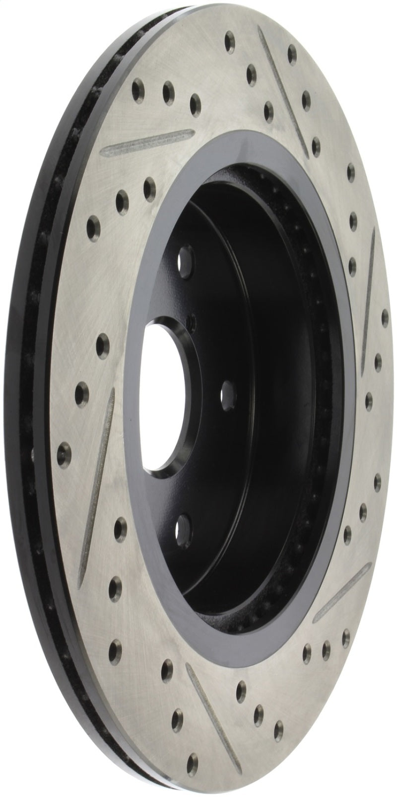 Stoptech 127.47037R StopTech 16-17 Subaru WRX (w/Eyesight Technology) Sport Slotted & Drilled Rear Right Rotor