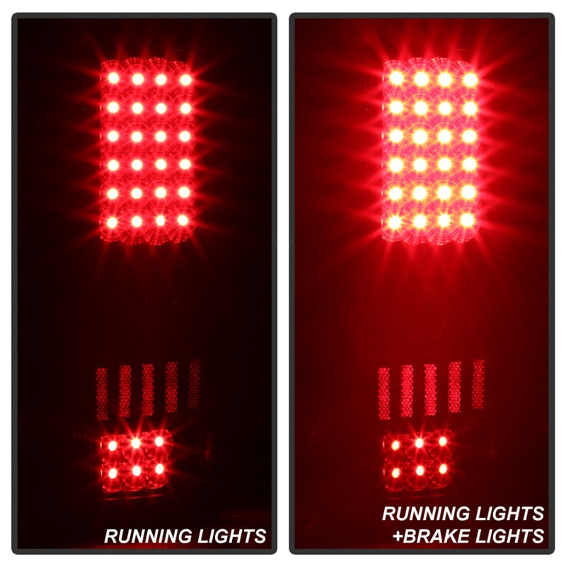 SPYDER 5012890 Xtune Ford F150 Styleside 04-08 (Not Fit Heritage & SVT) LED Tail Lights Black ALT-ON-FF15004-LED-BK