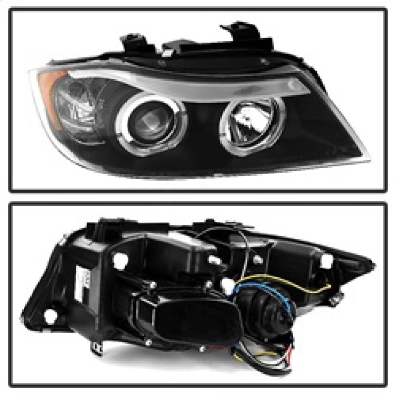 SPYDER 5009005 Spyder BMW E90 3-Series 06-08 Projector LED Halo Amber Reflctr Rplc Bulb Blk PRO-YD-BMWE9005-AM-BK