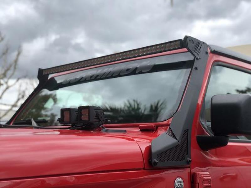 Go Rhino 730500T 18-20 Jeep Wrangler JL/JLU/Gladiator JT XE Windshield Light Bar Mount - 50in Single Row
