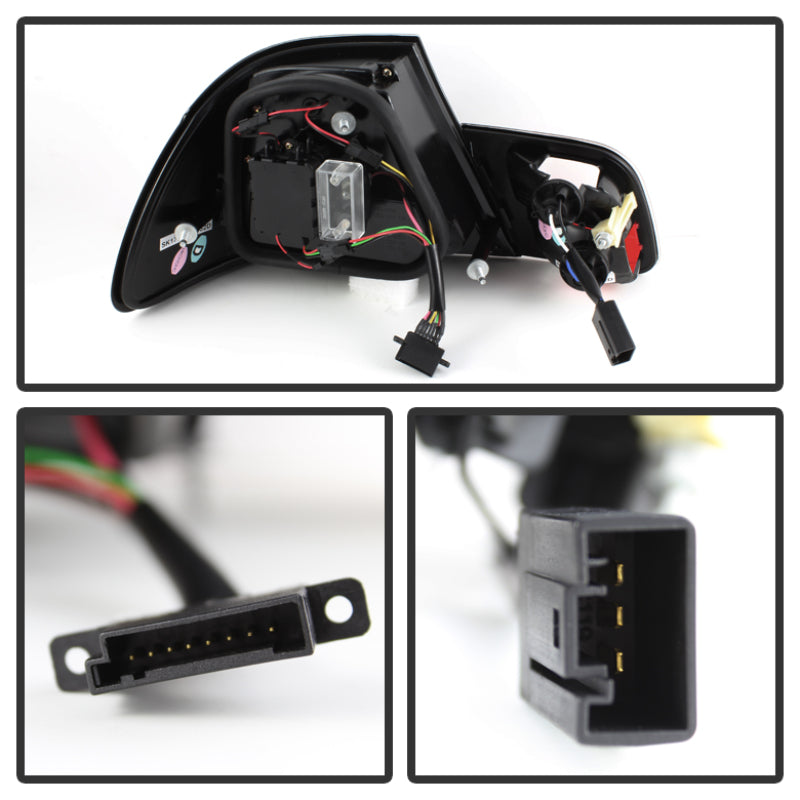 SPYDER 5076564 Spyder 04-06 BMW E46 2Dr (Coupe ONLY No Conv.) Lgtbar Styl LED Tail Lghts Blk ALT-YD-BE4604-LBLED-BK
