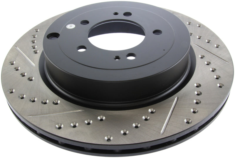 Stoptech 127.46075R StopTech Slotted & Drilled Sport Brake Rotor
