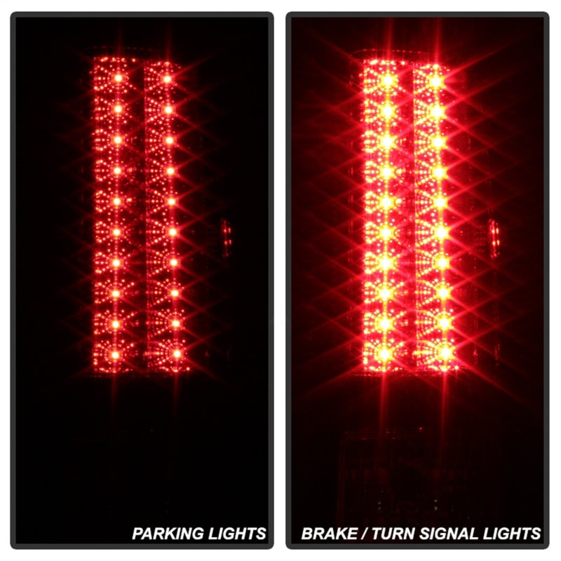 SPYDER 5014955 Spyder GMC Sierra 07-13 (Not 3500 Dually 4 Rear Wheels)LED Tail Lights Red Clear ALT-YD-GS07-LED-RC
