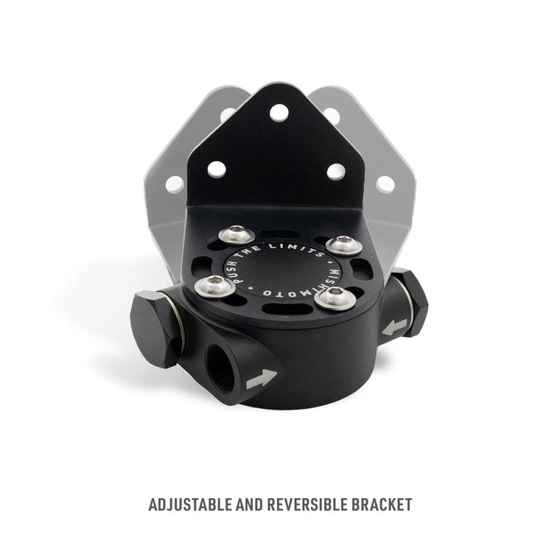 Mishimoto MMOC-RFH-34BK 3/4 - 16 Thread Remote Oil Filter Mount - Black