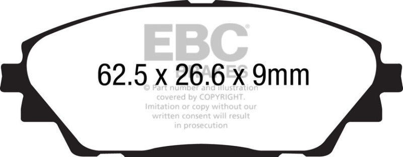 EBC DP42185R 14+ Mazda 3 2.0 (Japan Build) Yellowstuff Front Brake Pads