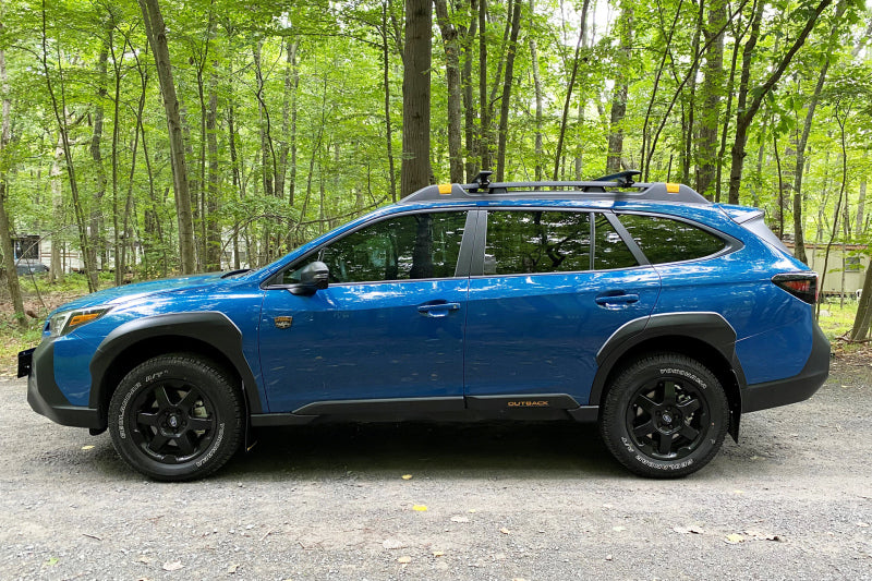 Rally Armor MF76-UR-BLK/BL 2022 Subaru Outback Wilderness Black Mud Flap Blue Logo