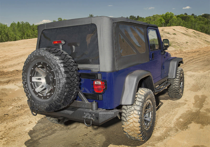 Rampage 99635 04-06 Jeep Wrangler(TJ) Unlimited OEM Replacement Soft Upper Doors - Black Denim