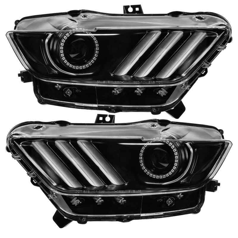 ORACLE Lighting 8199-332 Oracle 15-17 Ford Mustang Dynamic RGB+A Pre-Assembled Headlights - Black Edition - SEE WARRANTY