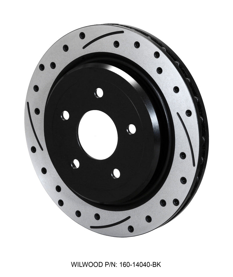 Wilwood 160-14040-BK Rotor-Rear-SRP-C5/C6 Vette-RH-BLK 12.00 x 1.03 - 5 x 4.75in