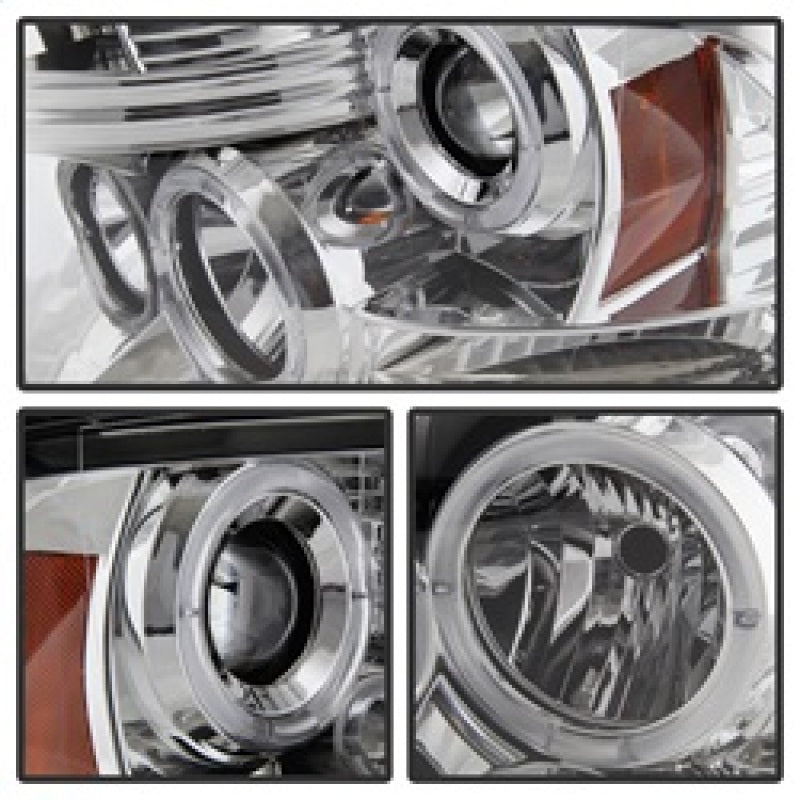 SPYDER 5010049 Spyder Dodge RAM 1500 09-14 10-14 Projector Headlights Halogen- LED Halo LED - Chrm PRO-YD-DR09-HL-C