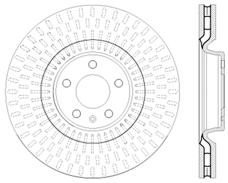 Stoptech 127.33134R StopTech Slotted & Drilled Sport Brake Rotor
