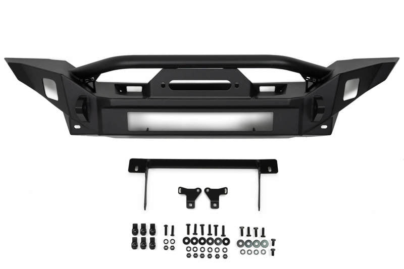 DV8 Offroad FBJL-07 18-23 Jeep Wrangler JL / 20-23 Jeep Gladiator JT FS-7 Mid-Width Winch Front Bumper