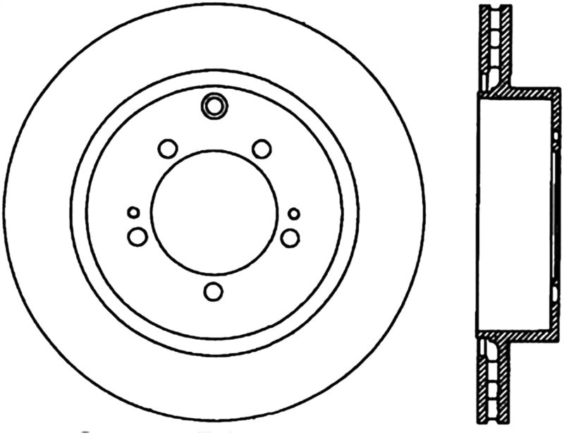 Stoptech 127.46065R StopTech Slotted & Drilled Sport Brake Rotor