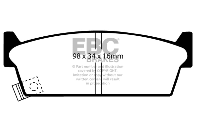 EBC DP4686/2R 90-93 Infiniti M30 3.0 Yellowstuff Rear Brake Pads
