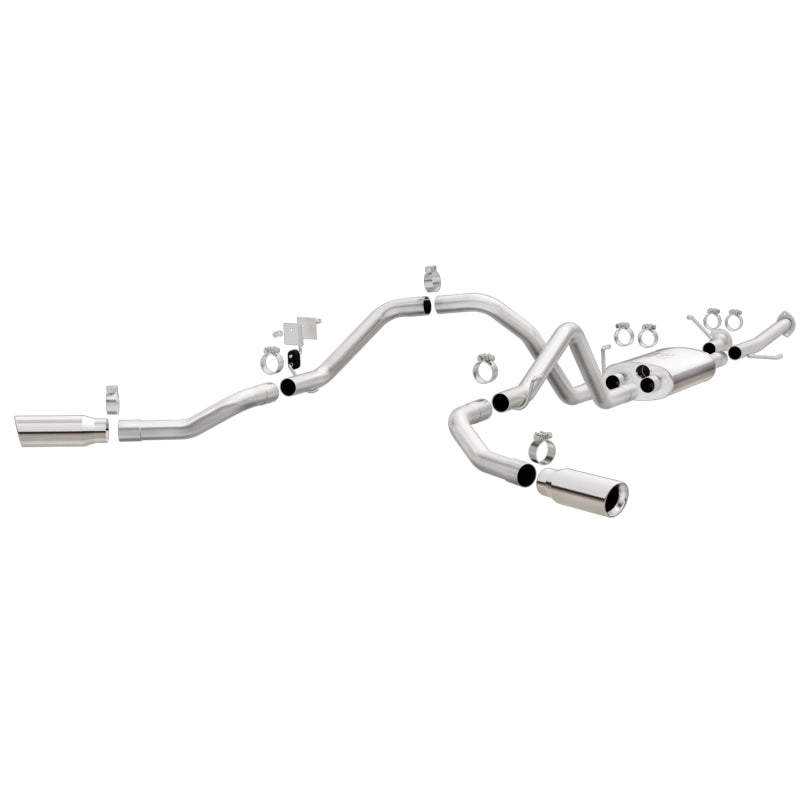 Magnaflow 19232 MagnaFlow Cat-Back 10-15 Toyota Tundra SC LB / CC SB 4.6L/5.7L V8 SS 2.5 Dual Split Rear 4in Tip
