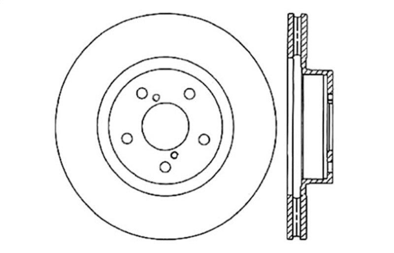 Stoptech 127.47021R StopTech Slotted & Drilled Sport Brake Rotor