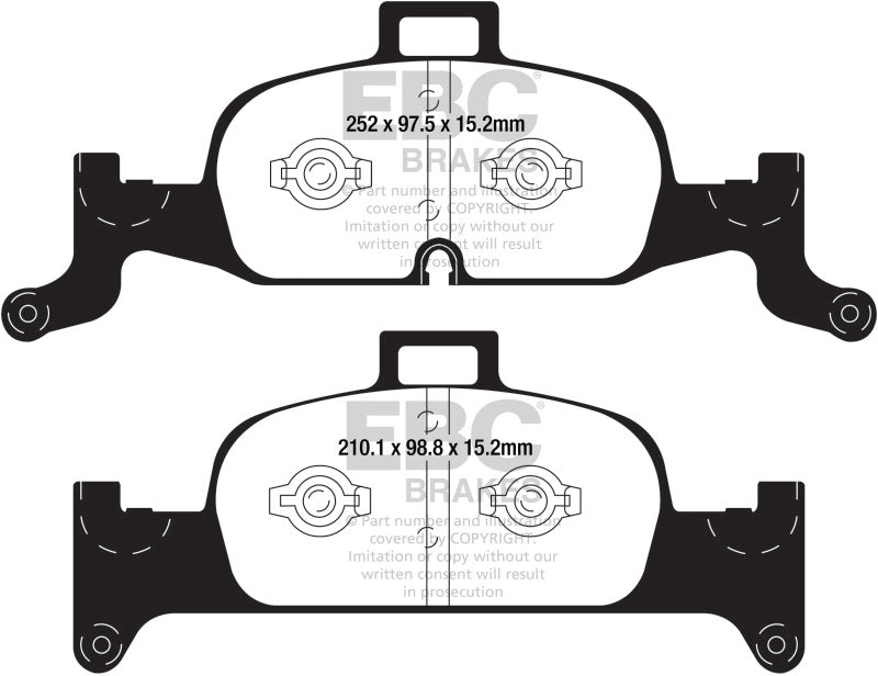 EBC DP42290R 2018+ Audi A4 Allroad Quattro 2.0L Turbo Yellowstuff Front Brake Pads