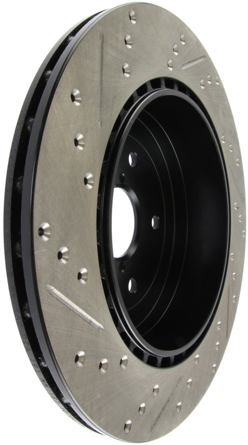 Stoptech 127.47030L StopTech 08+ Subaru STI (Will Not Fit 05-07) Slotted & Drilled Sport Brake Rotor
