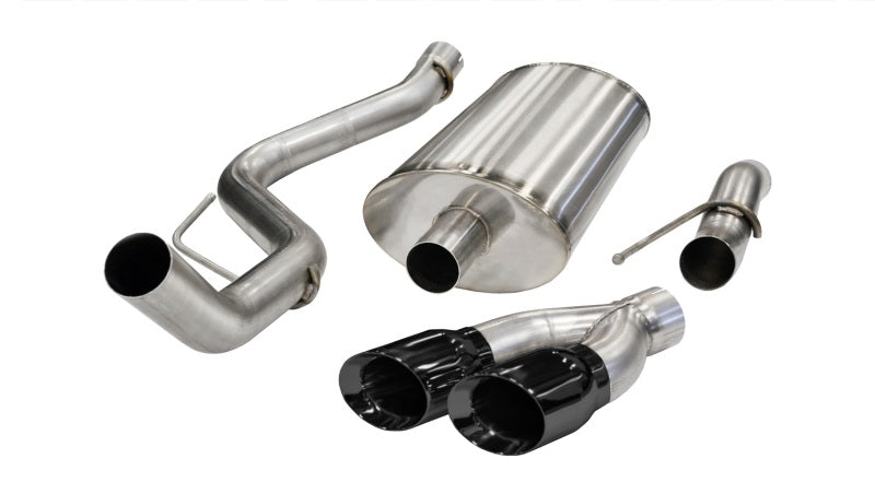 CORSA Performance 14387BLK Corsa 2011-2014 Ford F-150 Raptor 6.2L V8 Black Sport Cat-Back Exhaust