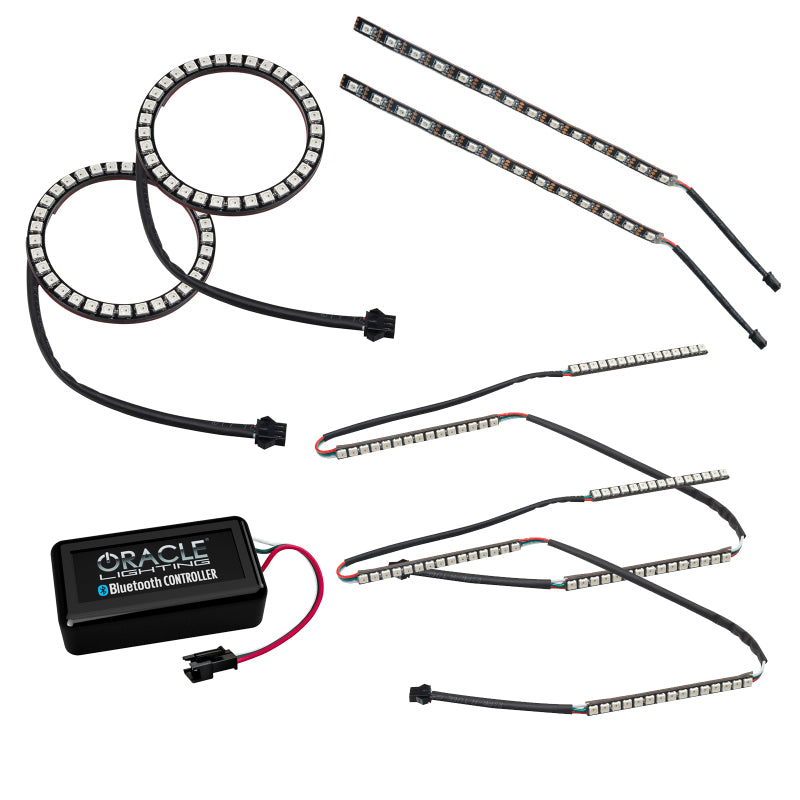 ORACLE Lighting 1335-332 Oracle 15-17 Ford Mustang V6/GT/Shelby Dynamic DRL w/ Halo Kit - ColorSHIFT - Dynamic SEE WARRANTY