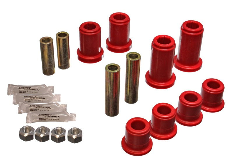 Energy Suspension 3.3185R 01-06 GM Silverado C2500 HD 2WD/K2500 HD 4WD Red Front End Control Arm Bushing Set