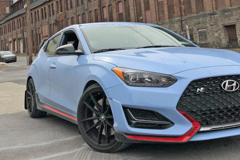 Rally Armor MF57-UR-RD/WH 19-22 Hyundai Veloster N Red UR Mud Flap w/ White Logo