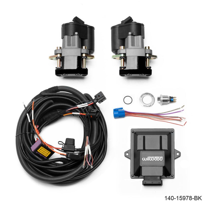 Wilwood 140-15978-BK Electronic Parking Brake Rear Retrofit Kit - 0.810in Rotor Black