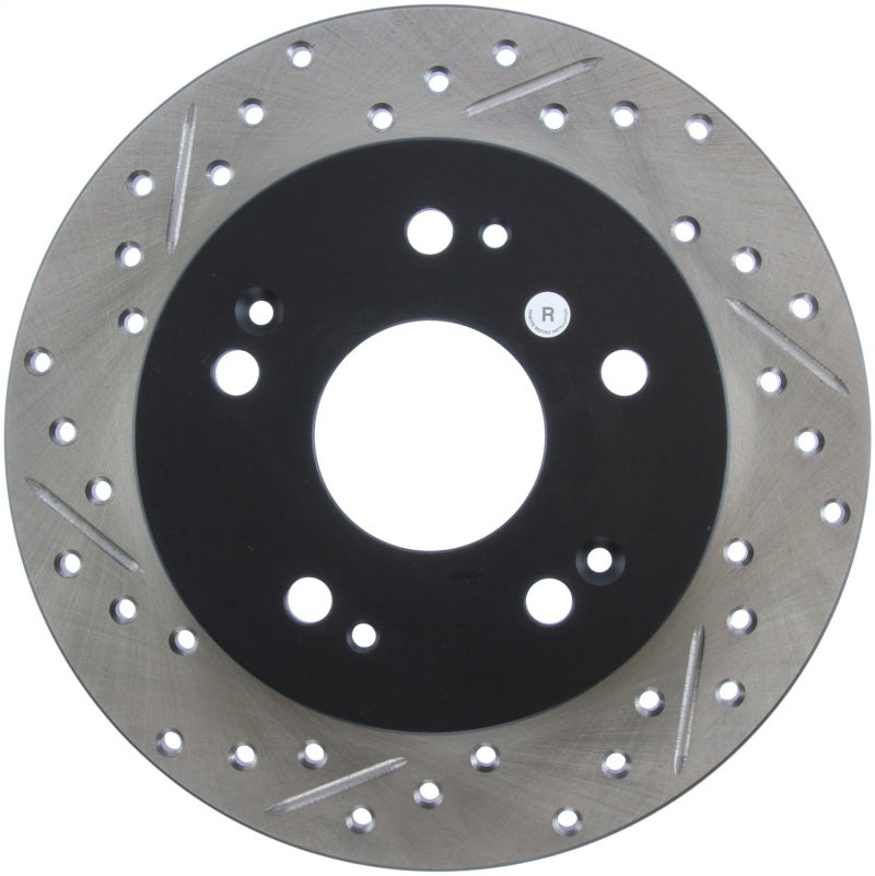 Stoptech 127.40040R StopTech 06-09 Honda Civic Ex/Si Slotted & Drilled Right Rear Rotor