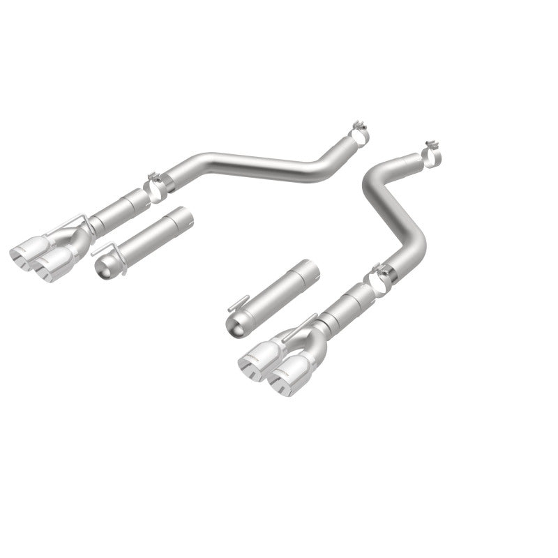 Magnaflow 19206 MagnaFlow Axle-Back, SS, 3in, Quad Split Rear 3.5 Tips 2015 Dodge Challenger incl SRT Hellcat