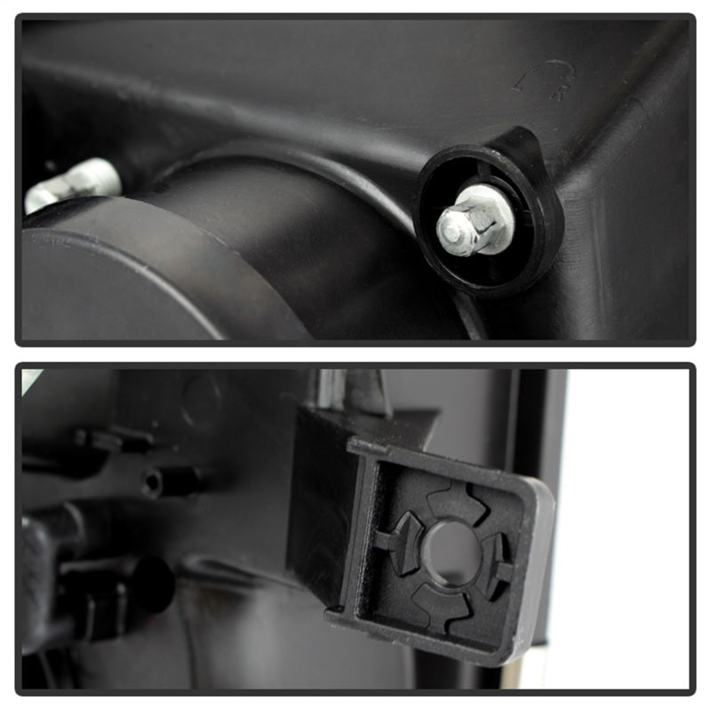 SPYDER 5077592 Spyder Ford F150 09-14 Projector Headlights Halogen Model- Light Bar DRL Blk PRO-YD-FF15009-LBDRL-BK