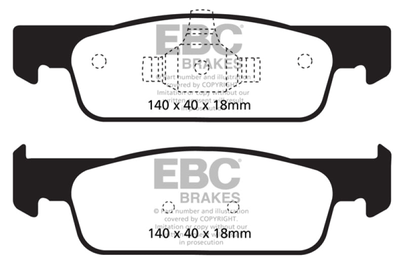 EBC DP42146R 2016-2017 Smart Fortwo 0.9L Turbo Yellowstuff Front Brake Pads