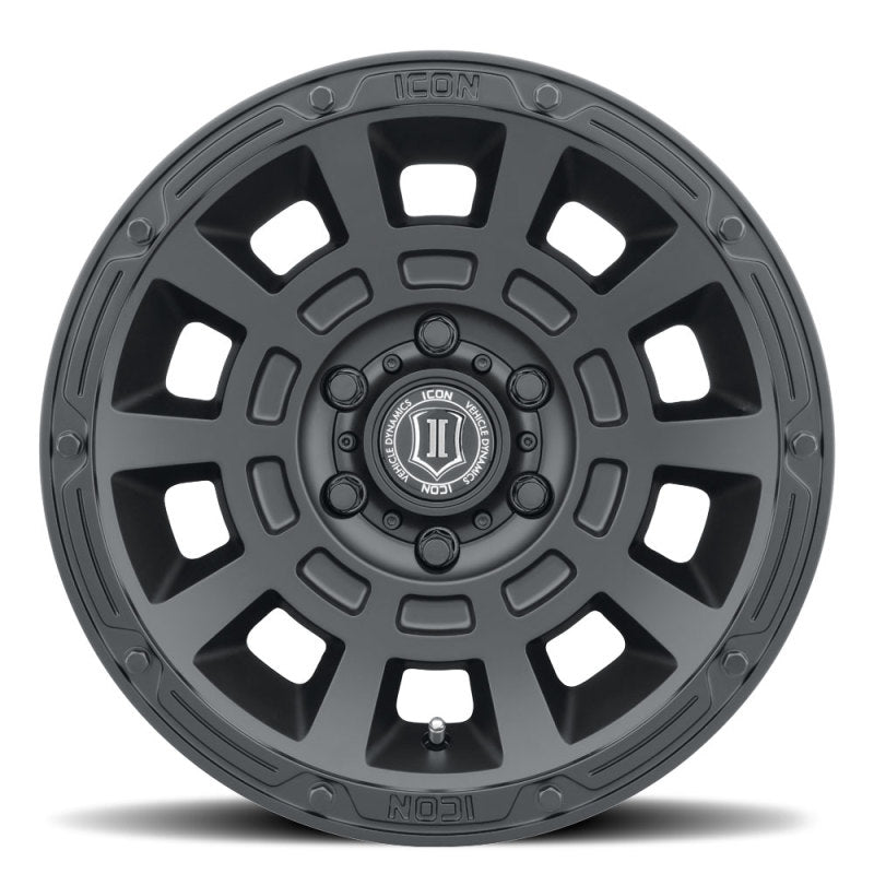 ICON 2817858347SB Thrust 17x8.5 6x5.5 0mm Offset 4.75in BS Satin Black Wheel
