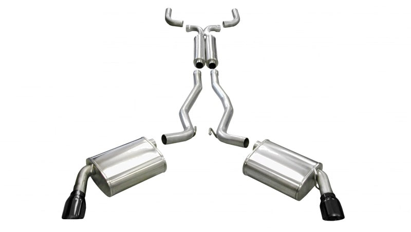 CORSA Performance 14952BLK Corsa 2010-2015 Chevrolet Camaro Coupe SS 6.2L V8 Auto Black Sport Cat-Back + XO Exhaust