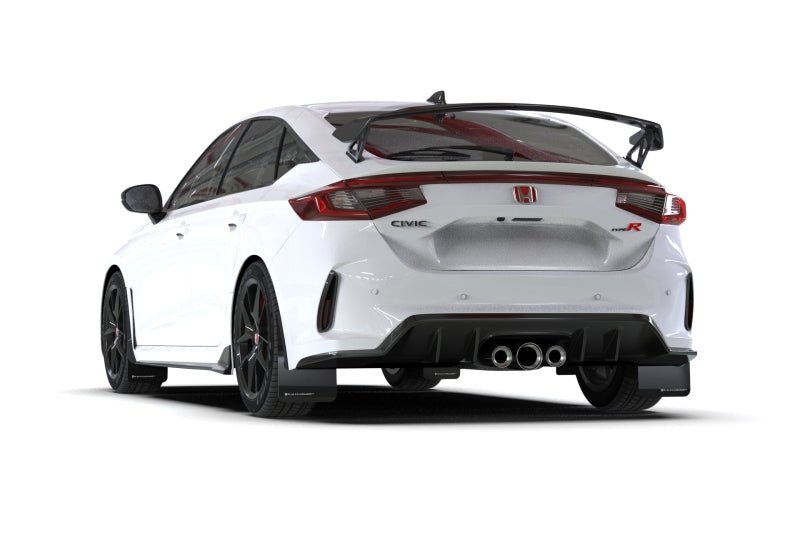 Rally Armor MF97-UR-BLK-WH 2023+ Honda Civic Type R Black Mud Flap White Logo