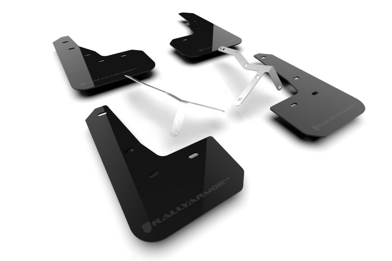 Rally Armor MF109-UR-BLK-DGRY 23-24 Acura Integra + Integra A-Spec Black UR Mud Flap W/Dark Grey Logo (No Drill Req)
