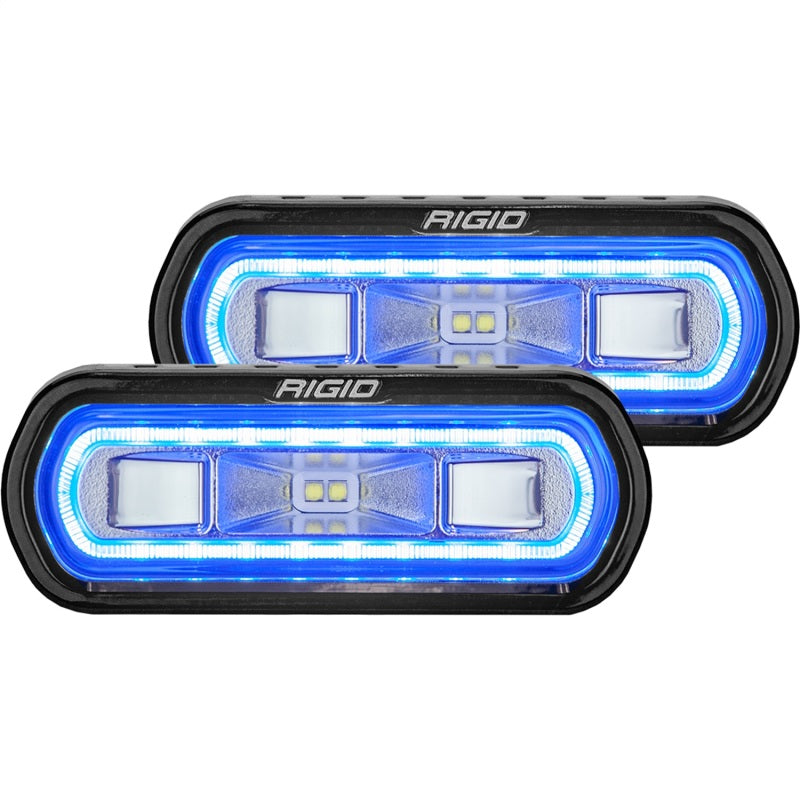 Rigid Industries 53121 SR-L Series Surface Mount LED Spreader Pair w/ Blue Halo - Universal