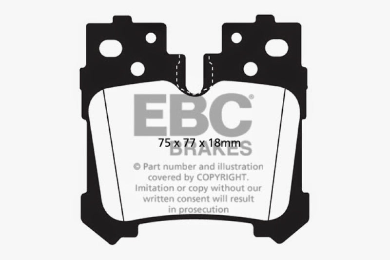 EBC DP41812R 07+ Lexus LS460 4.6 Yellowstuff Rear Brake Pads