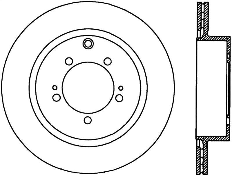 Stoptech 127.46075L StopTech Slotted & Drilled Sport Brake Rotor