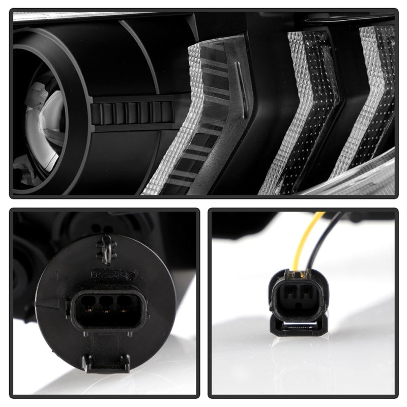 SPYDER 5087867 Spyder Honda Civic 16- 2DR/4DR/Hatchback Projector Headlights - Black PRO-YD-HC16SI-SEQGR-BK