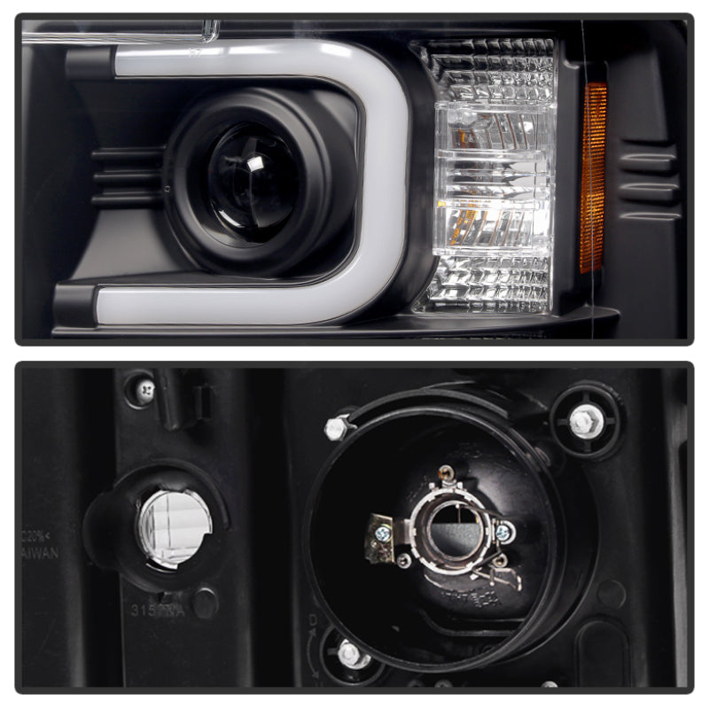 SPYDER 5081032 Spyder Chevy Silverado 2014-16 2500 HD Projector Headlights Light Bar DRL Blk PRO-YD-CSHD14-LBDRL-BK