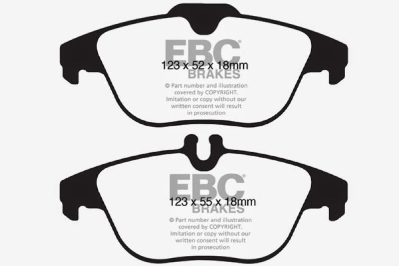 EBC DP41990R 12-14 Mercedes-Benz C250 (W204) 1.8 Turbo Yellowstuff Rear Brake Pads