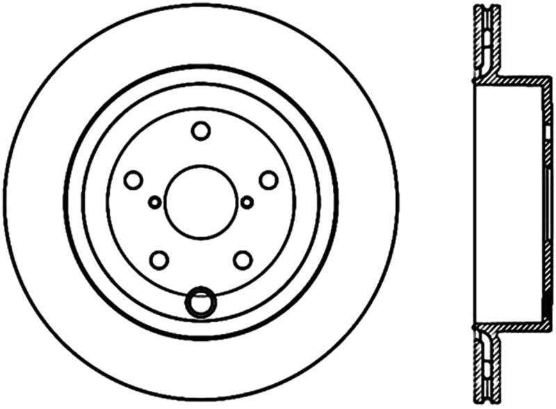 Stoptech 127.47030R StopTech 08+ Subaru STI (Will Not Fit 05-07) Slotted & Drilled Sport Brake Rotor