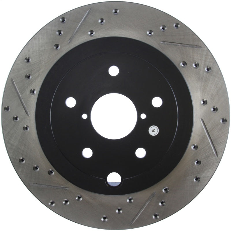Stoptech 127.47030R StopTech 08+ Subaru STI (Will Not Fit 05-07) Slotted & Drilled Sport Brake Rotor