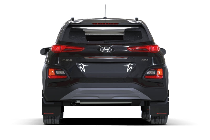 Rally Armor MF63-UR-BLK/GRY 18-22 Hyundai Kona Black UR Mud Flap w/ Grey Logo
