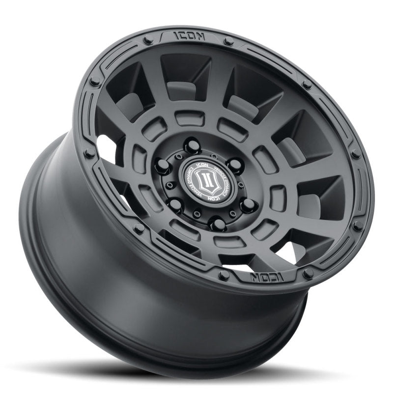 ICON 2817858347SB Thrust 17x8.5 6x5.5 0mm Offset 4.75in BS Satin Black Wheel